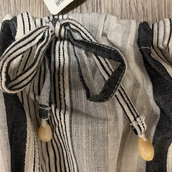 Pull  & Bear Linen Blend Crop Top - Picture 6 of 15